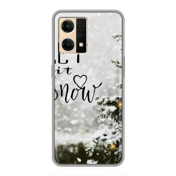 Чехол с принтом «Let it snow» для OPPO Reno7 4G