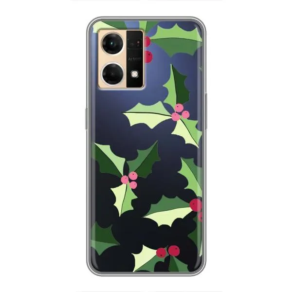 Чехол с принтом «Рождественский фон» для OPPO Reno7 4G