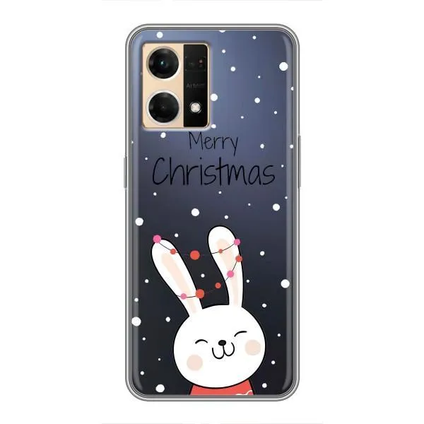 Чехол с принтом «Рождественский заяц» для OPPO Reno7 4G