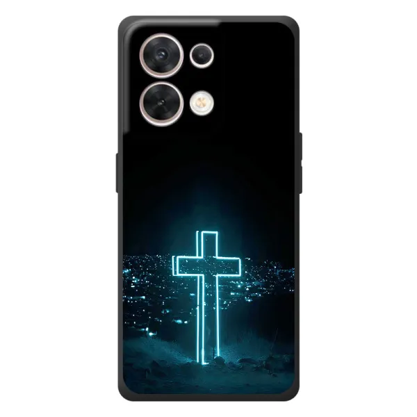Чехол с принтом «Крест и город» для OPPO Reno 8 5G Чехол с принтом «Крест и город» для OPPO Reno 8 5G