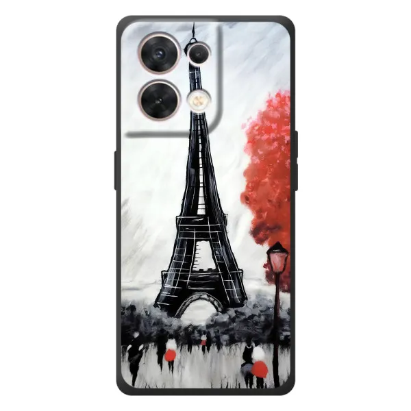 Чехол с принтом «Башня в Париже» для OPPO Reno 8 5G
