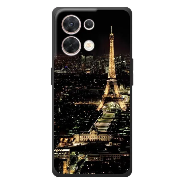 Чехол с принтом «Ночной Париж» для OPPO Reno 8 5G