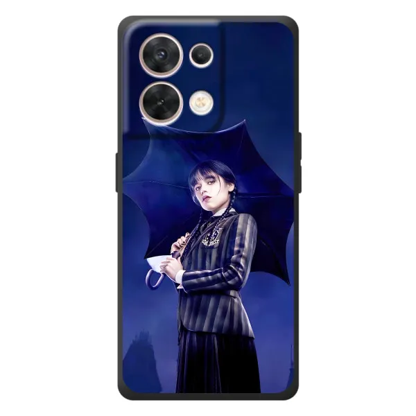 Чехол с принтом «Уэнздей с зонтом» для OPPO Reno 8 5G Чехол с принтом «Уэнздей с зонтом» для OPPO Reno 8 5G