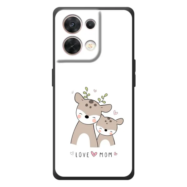 Чехол с принтом «Оленята мама и малыш» для OPPO Reno 8 5G Чехол с принтом «Оленята мама и малыш» для OPPO Reno 8 5G