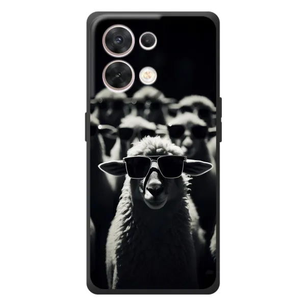 Чехол с принтом «Овечка в очках» для OPPO Reno 8 5G