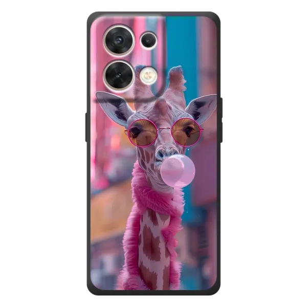 Чехол с принтом «Стильный жирав» для OPPO Reno 8 5G