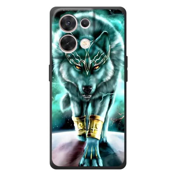 Чехол с принтом «Яркий волк» для OPPO Reno 8 5G