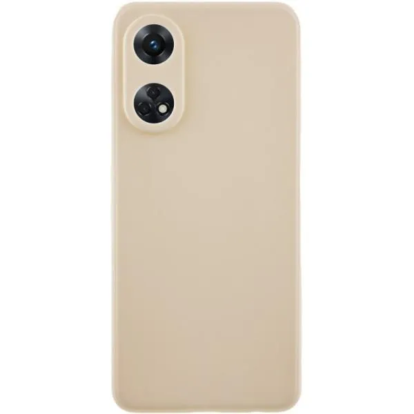 Силиконовый чехол Candy Full Camera для Oppo Reno 8 T 4G — Бежевый — фото 1