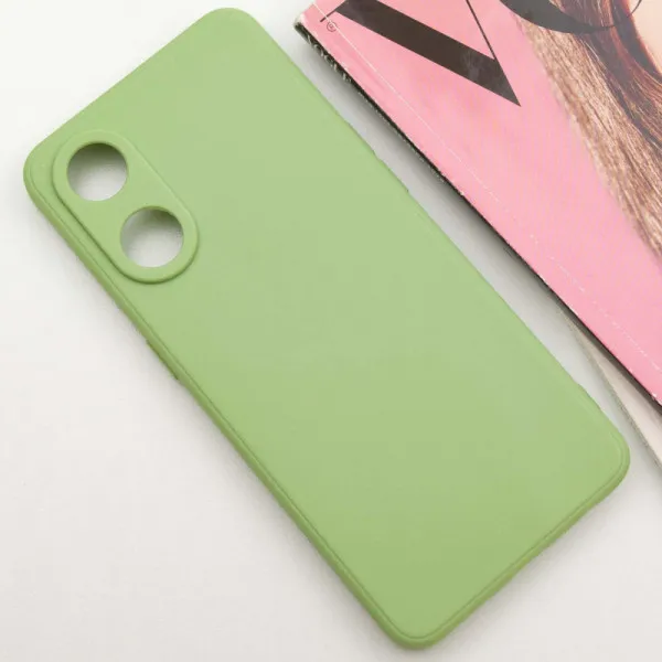Силиконовый чехол Candy Full Camera для Oppo Reno 8 T 4G — Фисташковый — фото 2