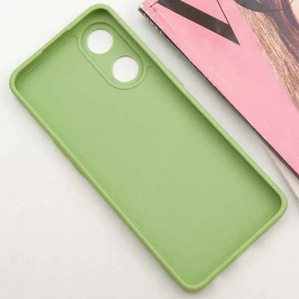 Силиконовый чехол Candy Full Camera для Oppo Reno 8 T 4G — Фисташковый — фото 3