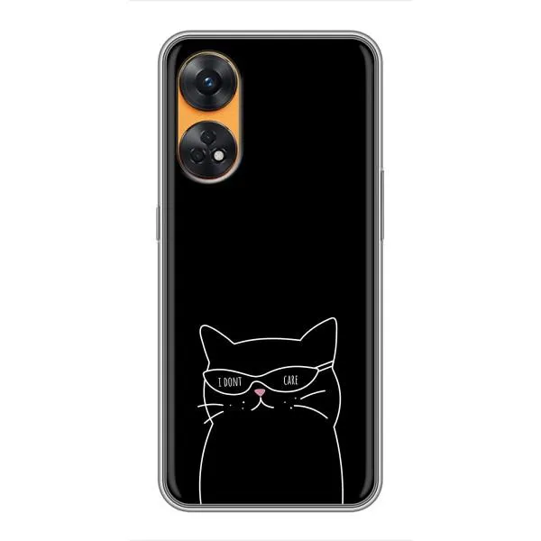 Чехол с принтом «Равнодушный кот» для OPPO Reno 8T