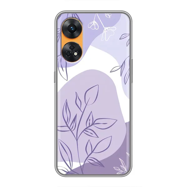 Чохол з принтом «Фіолетове листя абстракція» для OPPO Reno 8T
