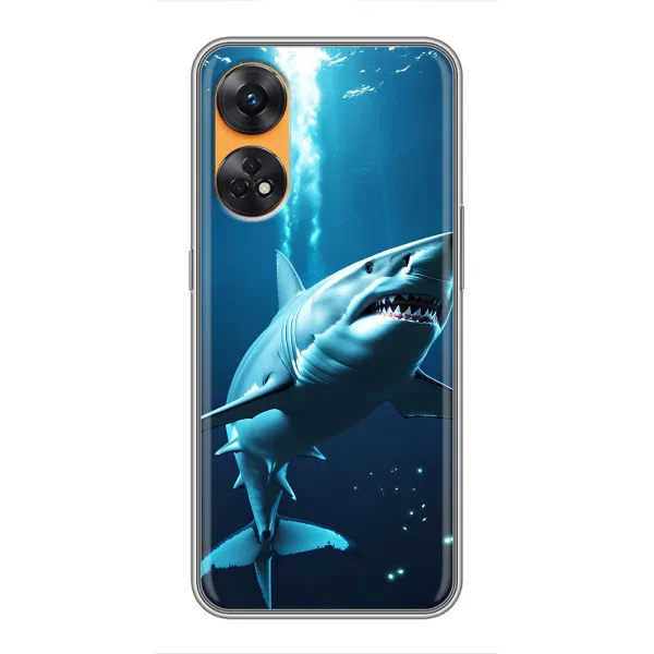 Чехол с принтом «Акула под водой» для OPPO Reno 8T Чехол с принтом «Акула под водой» для OPPO Reno 8T
