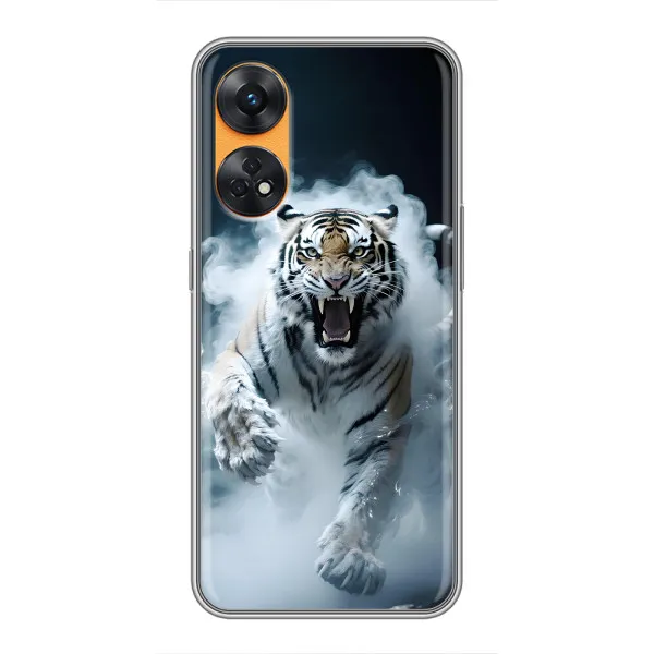 Чехол с принтом «Белый тигр в дыму» для OPPO Reno 8T Чехол с принтом «Белый тигр в дыму» для OPPO Reno 8T