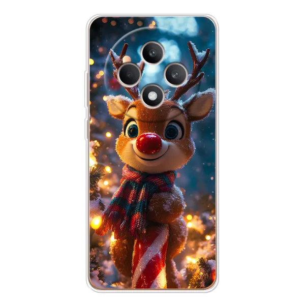 Чехол с принтом «Олень с шарфом» для OPPO Reno12 F