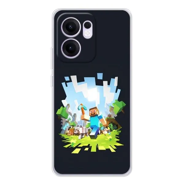 Чохол з принтом «персонажі Minecraft» для OPPO Reno 13 FS 5G