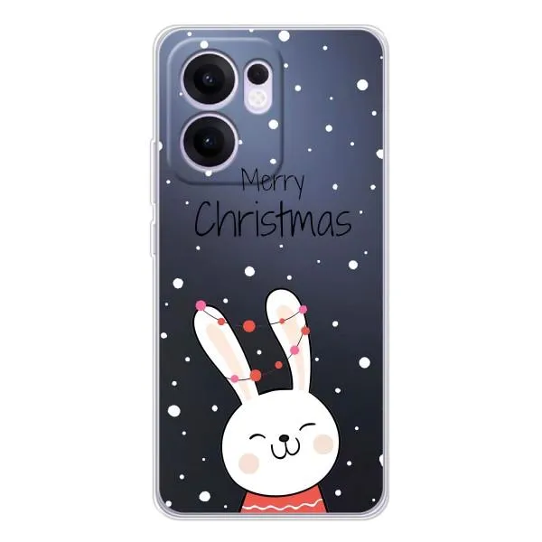 Чехол с принтом «Рождественский заяц» для OPPO Reno 13 FS 5G Чехол с принтом «Рождественский заяц» для OPPO Reno 13 FS 5G