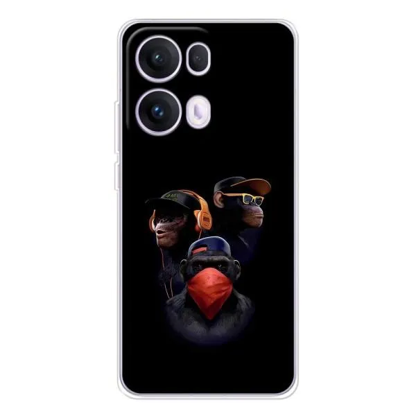 Чохол з принтом «Три мавпи» для OPPO Reno13 Pro Чохол з принтом «Три мавпи» для OPPO Reno13 Pro