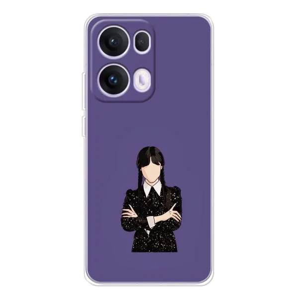 Чехол с принтом «Уэнздей в черном» для OPPO Reno13 Pro