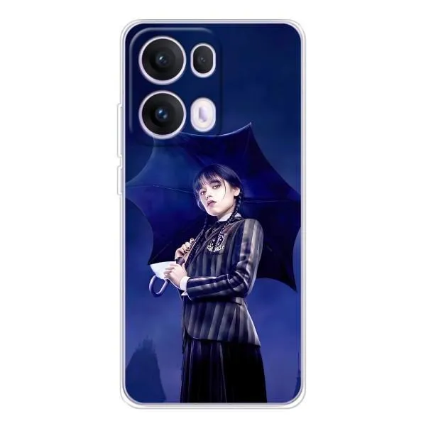 Чехол с принтом «Уэнздей с зонтом» для OPPO Reno13 Pro
