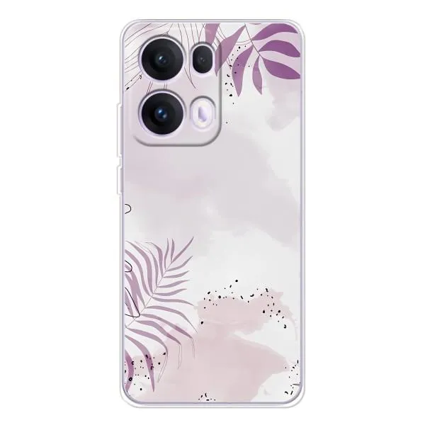 Чехол с принтом «Фиолетовые листья» для OPPO Reno13 Pro