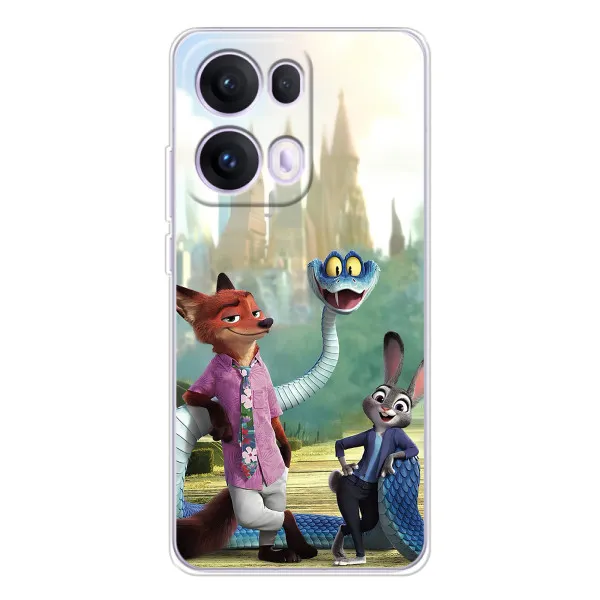 Чехол с принтом «Герои мультфильма Зверополис» для OPPO Reno13 Pro