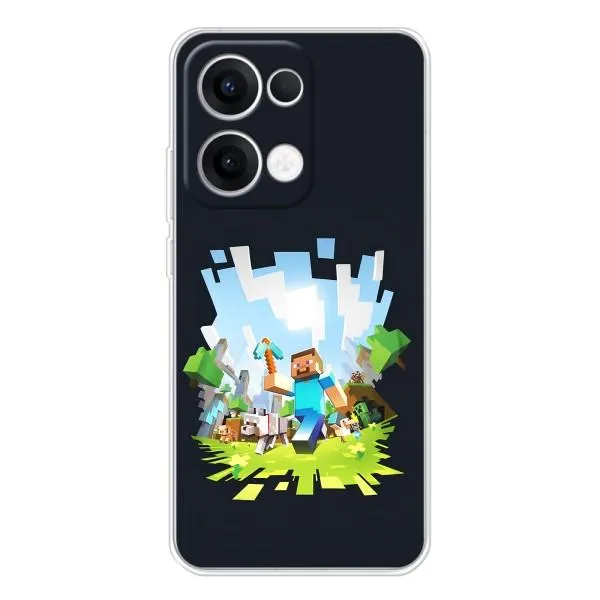Чохол з принтом «персонажі Minecraft» для OPPO Reno13 Чохол з принтом «персонажі Minecraft» для OPPO Reno13