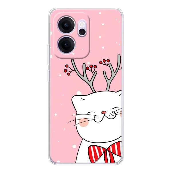 Чехол с принтом «Зимний кот» для OPPO Reno14 F