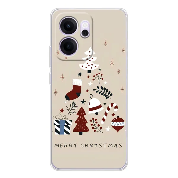 Чехол с принтом «Merry Christmas» для OPPO Reno14 F