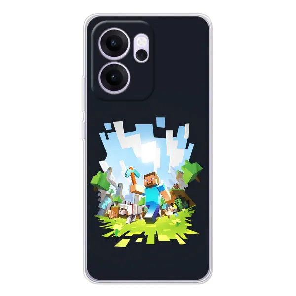 Чехол с принтом «персонажи Minecraft» для OPPO Reno14 FS