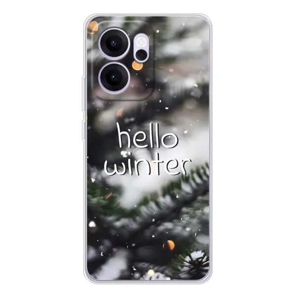 Чехол с принтом «Hello winter» для OPPO Reno14 FS