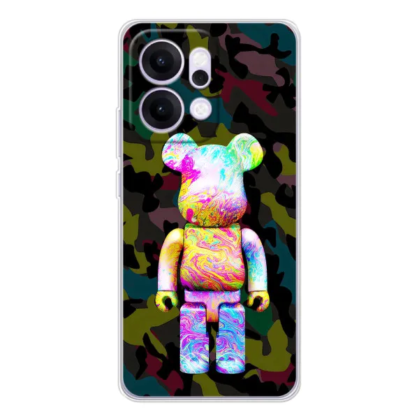 Чехол с принтом «Яркий Bearbrick» для OPPO Reno14 Pro