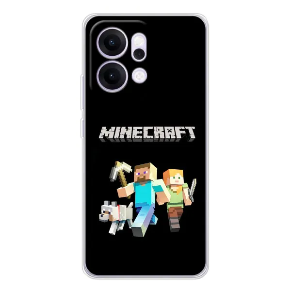 Чехол с принтом «герои Minecraft» для OPPO Reno14 Pro