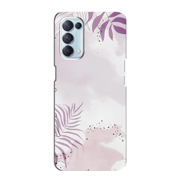 Чехол с принтом «Фиолетовые листья» для OPPO Reno5 4G