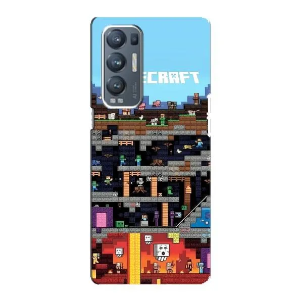 Чехол с принтом «фон Minecraft» для OPPO Reno5 Pro Plus (5G)