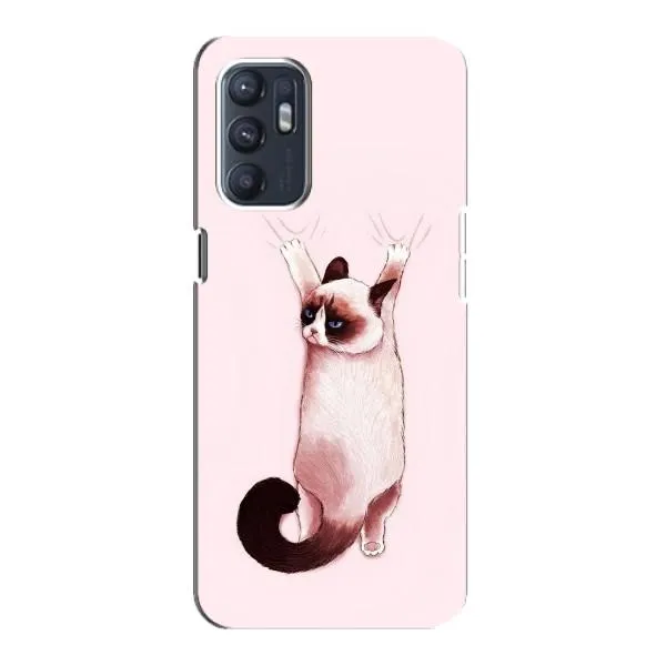 Чехол с принтом «Котик падает» для OPPO Reno6 4G