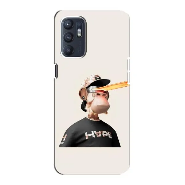 Чехол с принтом «обезьяна NFT в очках» для OPPO Reno6 5G