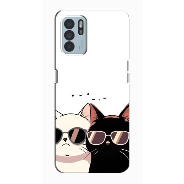 Чохол з принтом «Коти в окулярах» для OPPO Reno6 Z Чохол з принтом «Коти в окулярах» для OPPO Reno6 Z