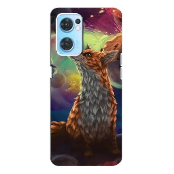 Чехол с принтом «Лисица в космосе» для OPPO Reno7 4G Чехол с принтом «Лисица в космосе» для OPPO Reno7 4G