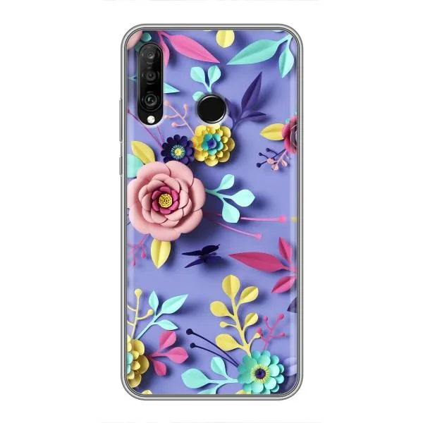 Чехол с принтом «Цветочный дизайн» для Huawei P30 Lite / Nova 4e