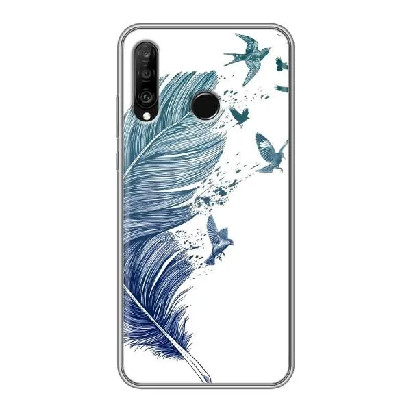 Чехол с принтом «Перышко» для Huawei P30 Lite / Nova 4e