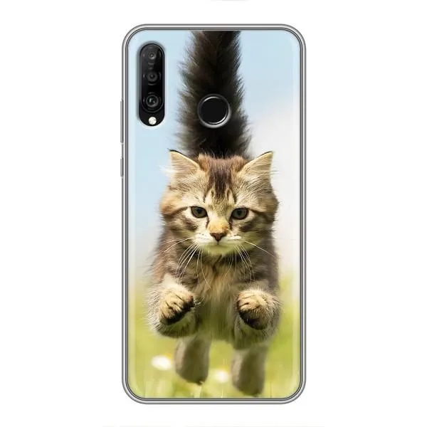 Чехол с принтом «Прыжок кота» для Huawei P30 Lite / Nova 4e