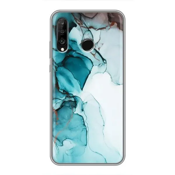 Чехол с принтом «Бирюзовый мрамор» для Huawei P30 Lite / Nova 4e Чехол с принтом «Бирюзовый мрамор» для Huawei P30 Lite / Nova 4e