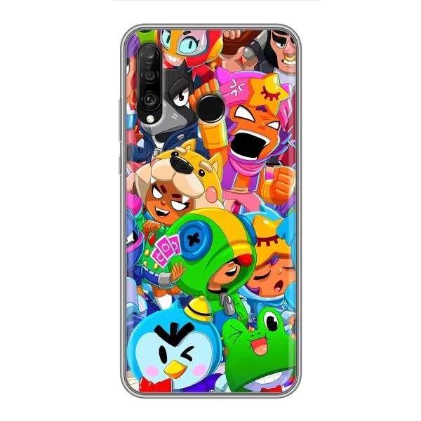 Чохол з принтом «Герої Бравл Старс» для Huawei P30 Lite / Nova 4e