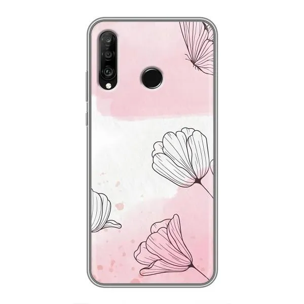 Чехол с принтом «Розовые цветы» для Huawei P30 Lite / Nova 4e Чехол с принтом «Розовые цветы» для Huawei P30 Lite / Nova 4e