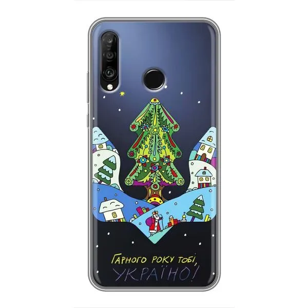 Чехол с принтом «Рождественский герб» для Huawei P30 Lite / Nova 4e