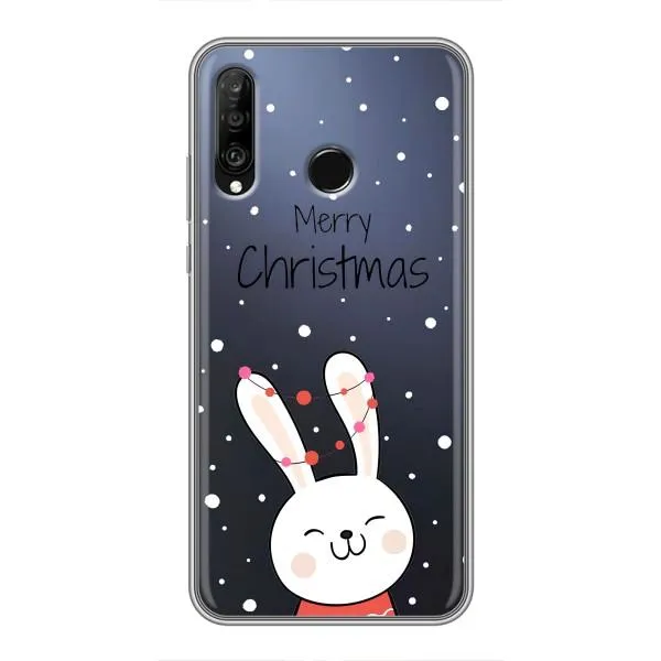 Чехол с принтом «Рождественский заяц» для Huawei P30 Lite / Nova 4e