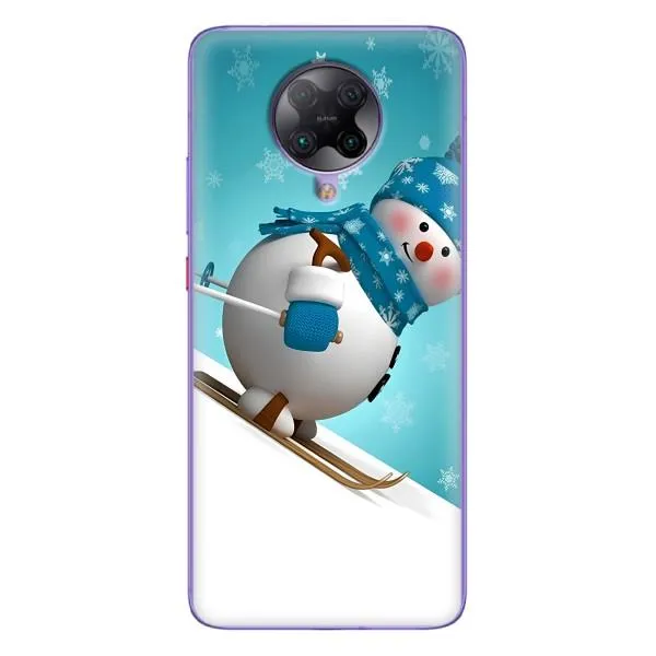 Чехол с принтом «Снеговик на лыжах» для Xiaomi POCO F2 Pro