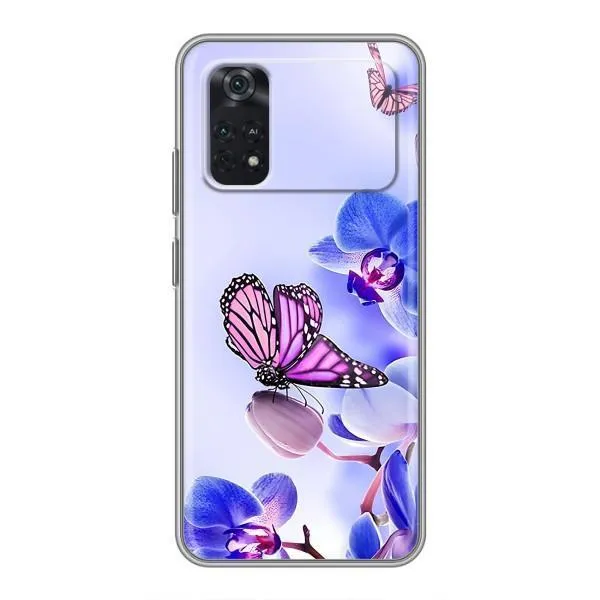Чехол с принтом «Бабочка на цветочке» для Xiaomi POCO M4 Pro 4G