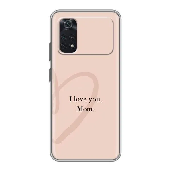 Чехол с принтом «Сердце маме» для Xiaomi POCO M4 Pro 4G Чехол с принтом «Сердце маме» для Xiaomi POCO M4 Pro 4G